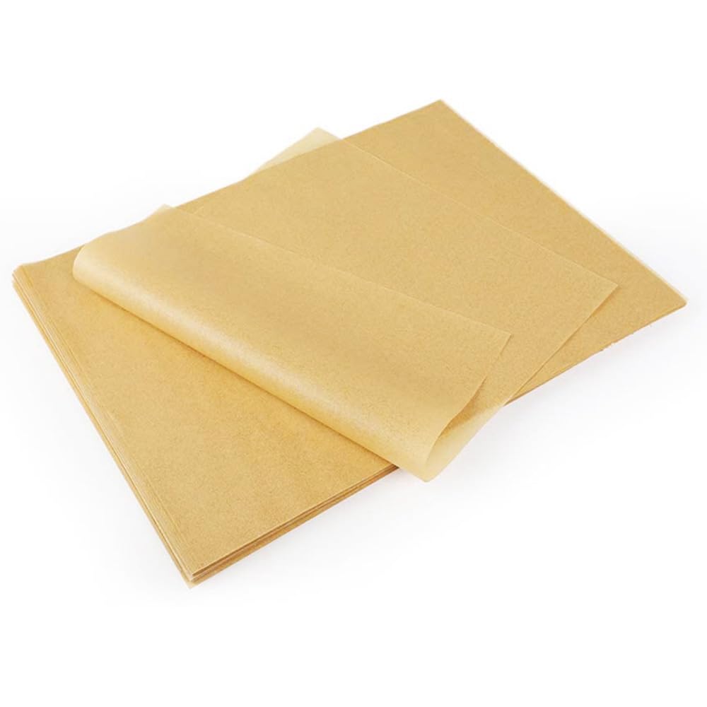 100 Pcs Parchment Paper Baking Sheets, 10x14 Inches Non-Stick Precut Baking Parchment Unbleached Baking Paper for Baking Grilling Air Fryer Steaming Bread Cup Cake Cookie