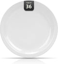 IRESTAURANT PLUS Stoneware Narrow Rim Commercial Grade Dinnerware, Bright White, Plate 5.5", Case of 36