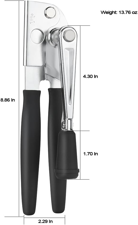 Manual Can Opener,Heavy Duty Easy Ergonomic Crank for Seniors & Arthritis