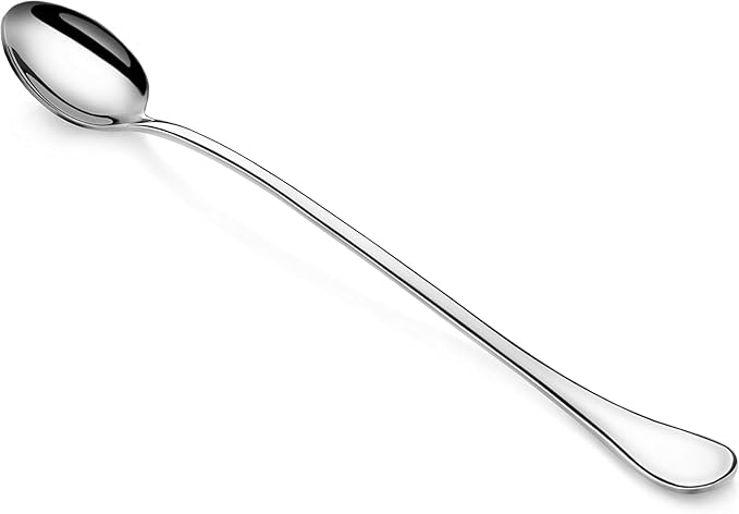 Artaste Rain Iced Tea Spoons, 9.5-Inch, Silver, Set of 6