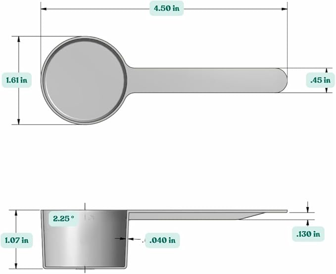 Supplement and Supply 2 Tablespoon (1 Oz. | 6 Teaspoon | 29.6 mL) Long Handle Plastic Measuring Spoon for Coffee, Protein Powder, Spices, Grains, Dry Goods – Food-Grade BPA-Free (Pack of 5)
