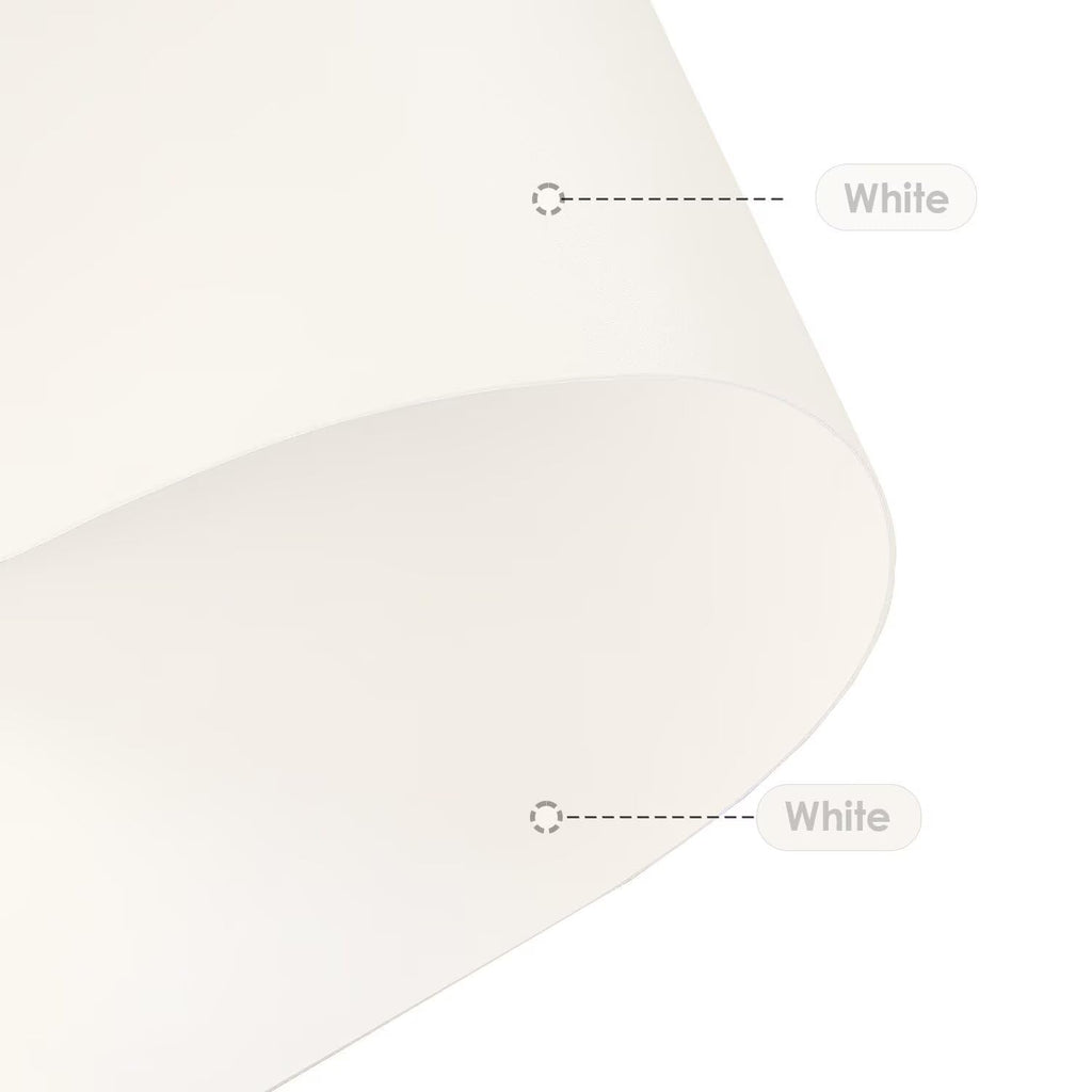 Zinkooat Faux Leather Table Cover,1.8mm Thick,17x72 Inch Desk Cover,Dresser Cover Top,Dresser Protector Top,Dresser Cover,End Table Cover.(White+White,17x72)