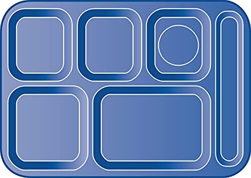 Carlisle FoodService Products / Brands-P614R25 Rectangular Tray w/ (6) Compartments, Polypropylene, Tan, 10" x 14