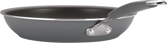 Rachael Ray Cucina Nonstick Cookware, Sea Salt Gray Pots and Pans Set, 12-Piece