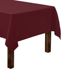 Gee Di Moda Rectangle Tablecloth - 60 x 84 Inch Burgundy Table Cloth for 5 Foot Rectangle Tables - Heavy Duty Washable Fabric - for Holiday Party, Dinner, Weddings, Baby Shower & Events