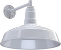 11" Straight Arm Barn Light Outdoor | Farmhouse Exterior Wall Light | White