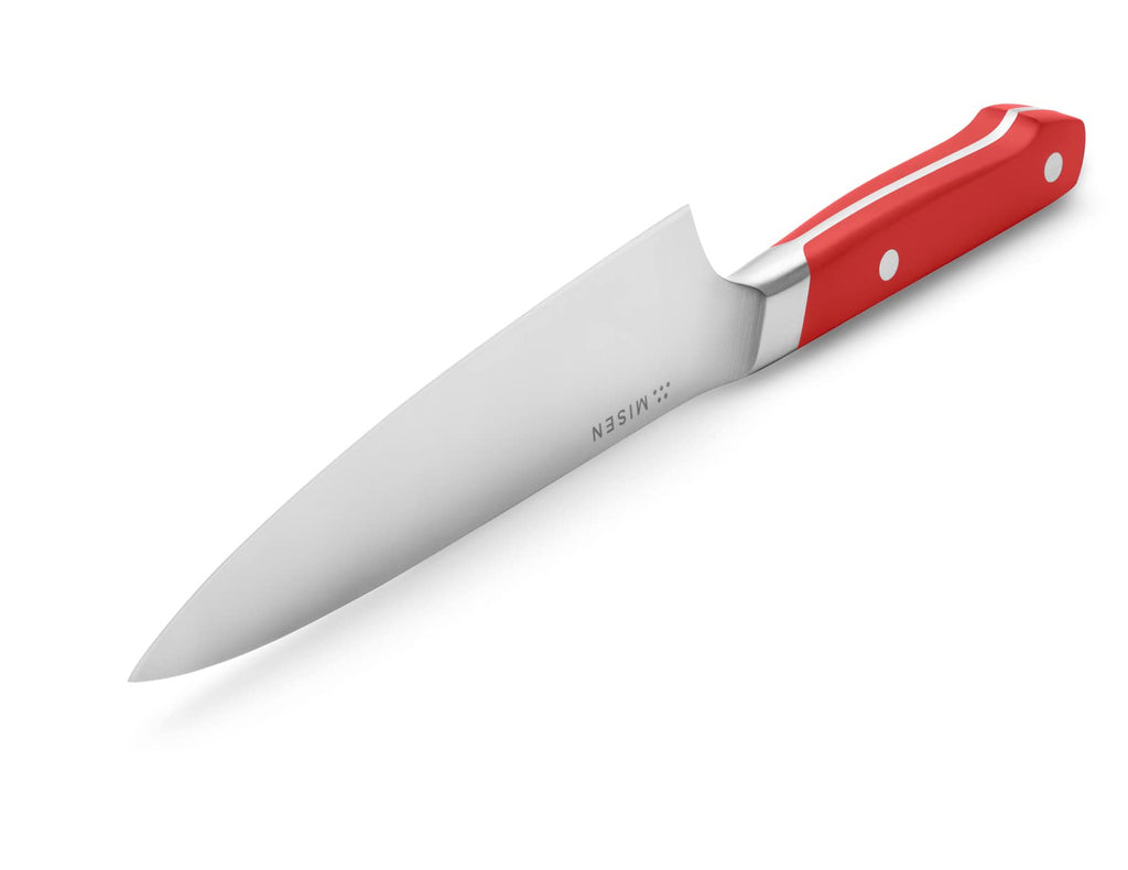 Misen 6.8" Chef Knife – High Carbon Japanese AUS-10 Stainless Steel – Hybrid German & Japanese Blade – Precision Kitchen Knife for Professionals & Home Cooks – Ultimate Cutting Performance - Red