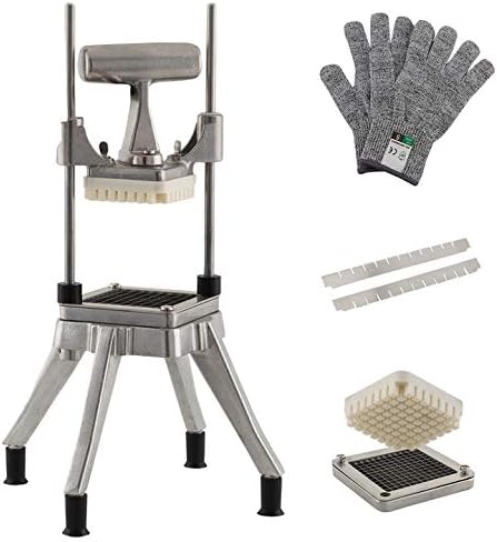 TUNTROL Commercial Vegetable Dicer, Stainless Steel Blade Quick Chopper Machine Easy for Onion Tomato Pepper Potato(1/4")