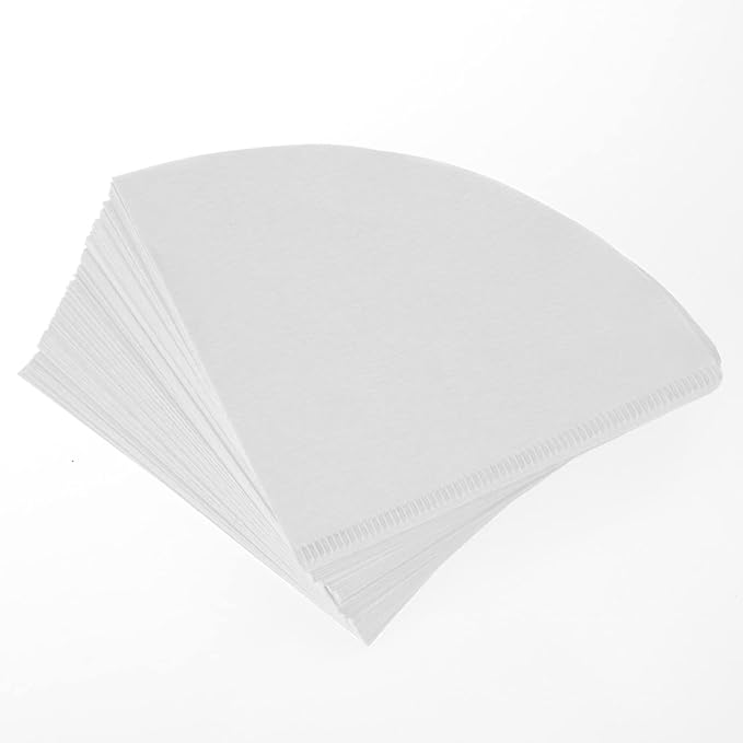 Bolio Premium Hemp White Paper Cone Coffee Filters - Peroxide Whitened - Compatible with V60 and All No.2 Size Pour Over Drippers - (Pack of 100)