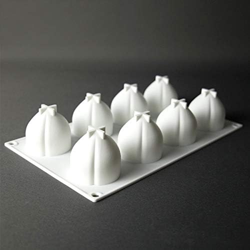 OCPO Kitchen Peach Silicone Mold for Baking Mousse Cake, 8 Cavities
