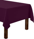 Gee Di Moda Rectangle Tablecloth - 60 x 84 Inch Eggplant Table Cloth for 5 Foot Rectangle Tables - Heavy Duty Washable Fabric - for Holiday Party, Dinner, Weddings, Baby Shower & Events
