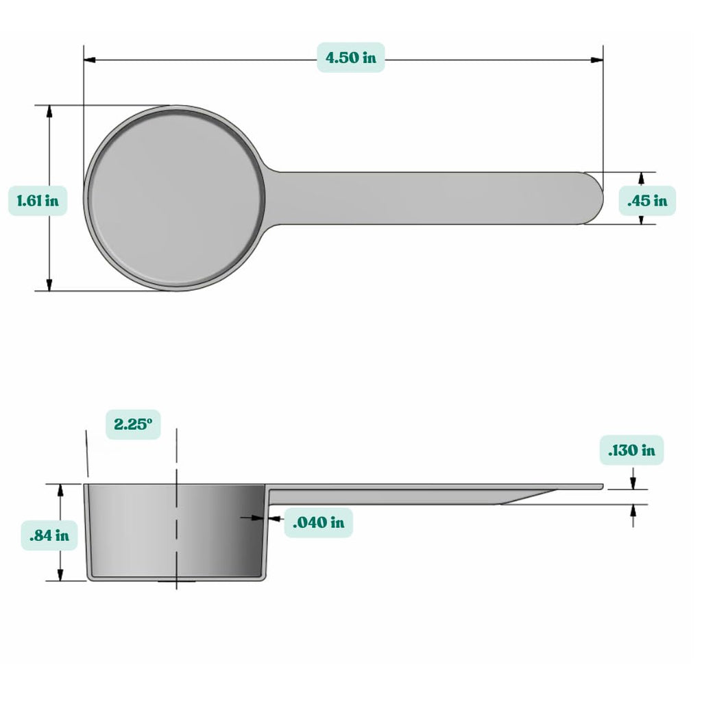 Supplement and Supply 1.5 Tablespoon (23 mL) Long Handle Plastic Measuring Spoon for Coffee, Protein Powder, Pet Food, Spices, Grains, Dry Goods – Food-Grade BPA-Free (Pack of 5)