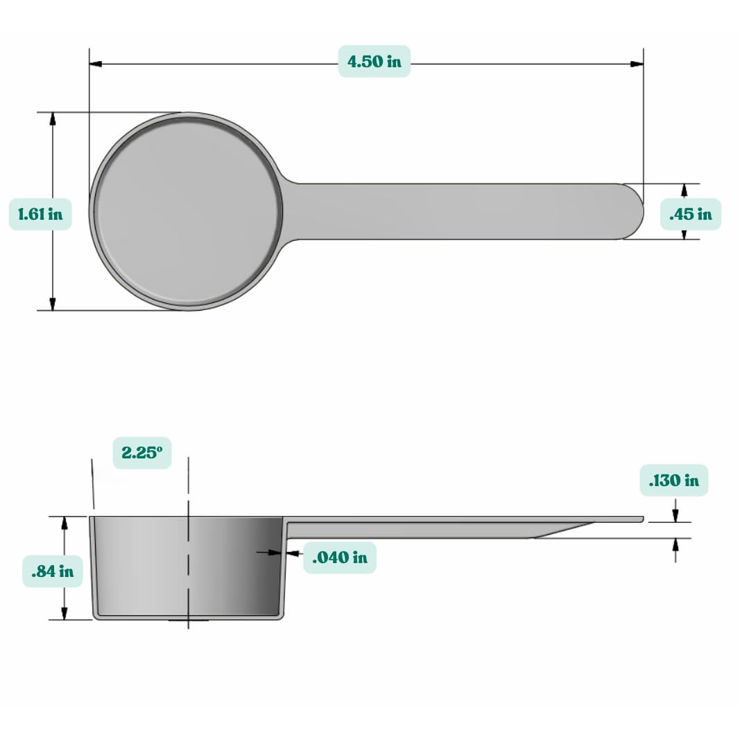 Supplement and Supply 1.5 Tablespoon (23 mL) Long Handle Plastic Measuring Spoon for Coffee, Protein Powder, Pet Food, Spices, Grains, Dry Goods – Food-Grade BPA-Free (Pack of 1)
