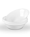 LaGlint 16 OZ Max White Opal Glass Cereal Bowl Set of 4, 6.5 Inch