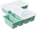 Ice Cube Tray with Lid and Bin: GGOW Silicone Flexible Ice Cube Tray with Lid - Easy Release Ice Trays with Bin - Stackable Ice Cube Maker for Freezer
