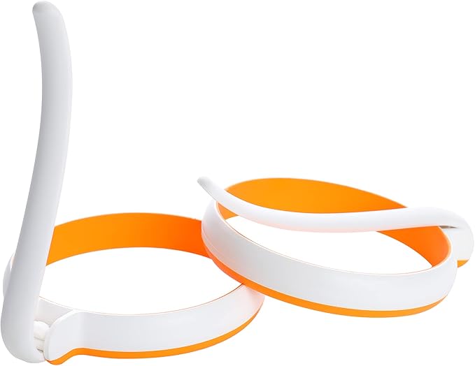 Silicone Egg Molds for Kids, Round Egg Ring for Frying Egg, Easy Clean Silicon Egg Rings Pack of 4, Nonstick Silicone Eggs Mcmuffin Maker Pancake Ring Kitchen Egg Fry Ring