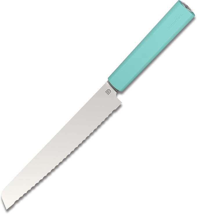 Butterfork 7.5" Serrated Bread Knife for Homemade Bread, Razor Sharp AR-RPM9 Steel & Innovative Wavy Edge, Professional Serrated Knife for Sourdough Bread Cake, Gift for Baker Home Chefs