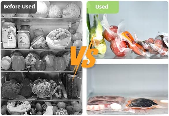 VENMATE Reusable Vacuum Sealer Bags, 15 Pack BPA-Free 8×8 Inch, Heavy-Duty Commercial Grade, Leak-Proof, Freezer Microwave Sous Vide Safe