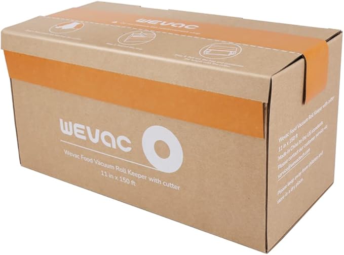 Wevac Vacuum Sealer Bags for Food, 11"x150' Roll, Fits Food Saver Machines