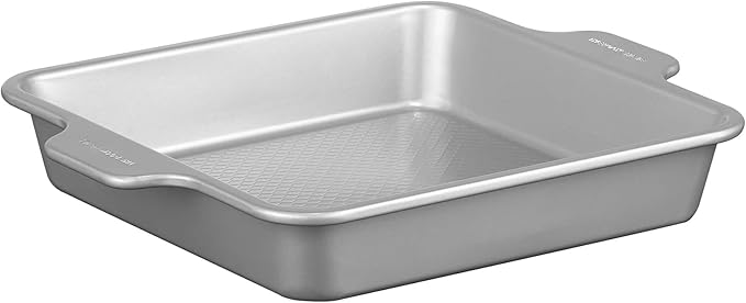 Starfrit The Rock Wav 9" Non-Stick Square Baking Pan, Carbon Steel, Grey