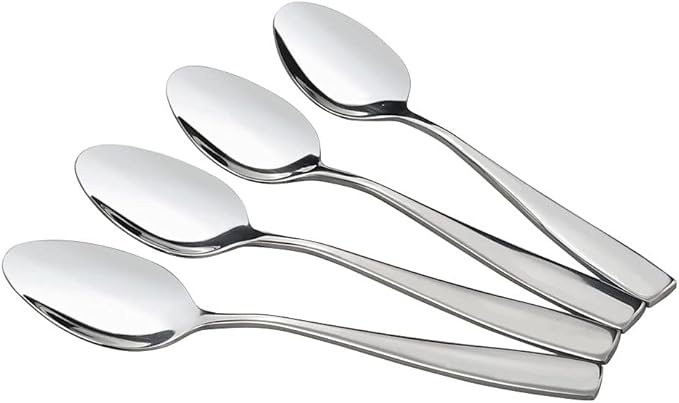 HOMMP 16-Piece Dinner Spoons, Stainless Steel, 8.27 Inch