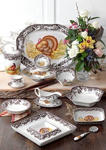Spode – Woodland – Turkey Dinner Plate - Brown/White