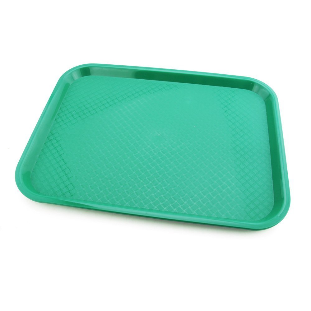 New Star Foodservice Fast Food Tray, Green, 10 x 14 Inch, Set of 12