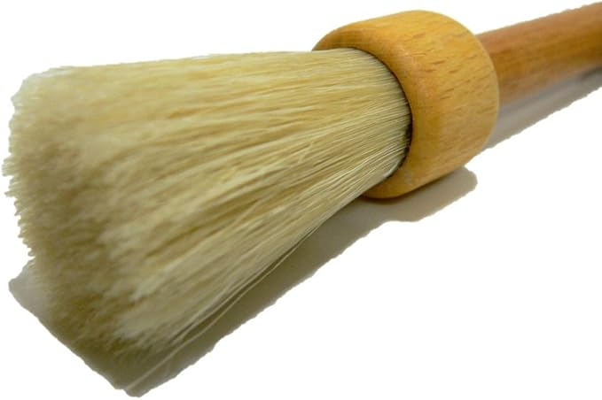 Valentino Garemi Pastry Brush – Natural Boar Bristle & Wooden Handle – Baking Brush for Egg Wash, Butter, Glaze & BBQ – Made in Germany