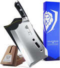Dalstrong Obliterator 9" Meat Cleaver — 6mm Thick, 2.9 lbs, 7CR17MOV Carbon Steel (60 HRC), Full-Tang G-10 Handle — For BBQ Pitmasters, Home Butchering & Heavy Prep — Wood Stand Included