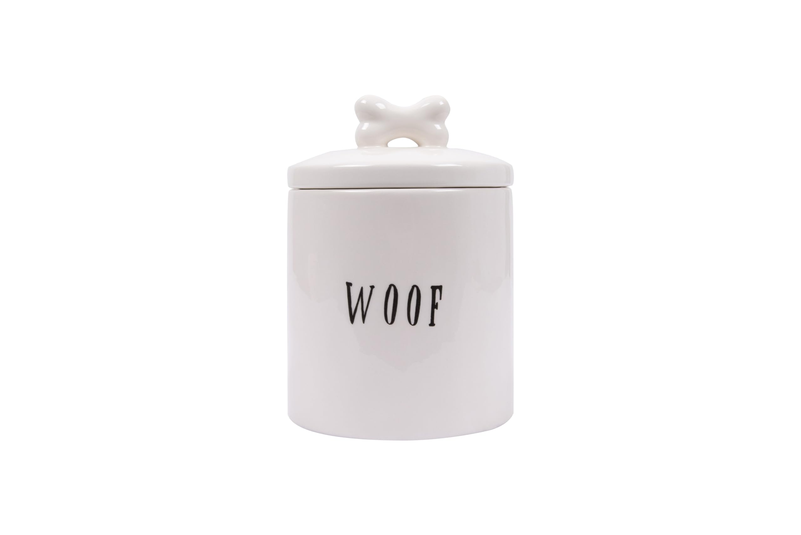 Creative Co-Op Woof Jar with Bone Handle on Lid