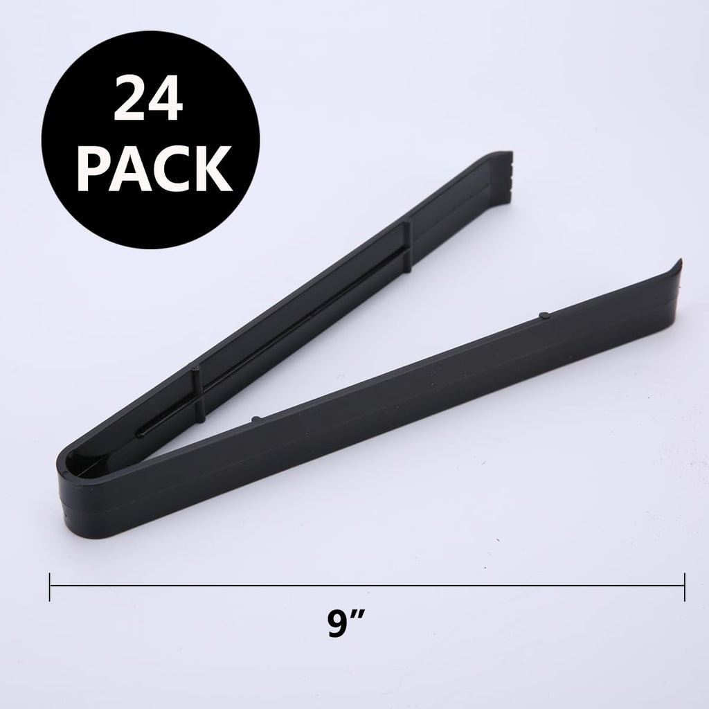 ICHROSAYA Plastic Serving Tongs Disposable Kitchen Tongs for Food Salad
