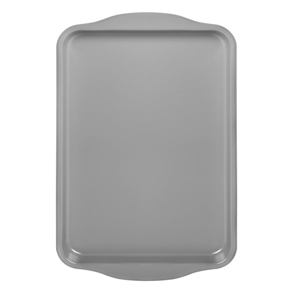 Bakeley 15-Inch Baking Sheet Pan, Non-Stick Jelly Roll Carbon Steel Naturally Slick Ceramic Coating Rimmed Cookie Sheet Pan for Oven Roasting Meat Bread - 15" x 10"