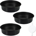8" Round Cake Pan Set (3-Pack) with100 Parchment Papers,Non-Stick Layer Pan