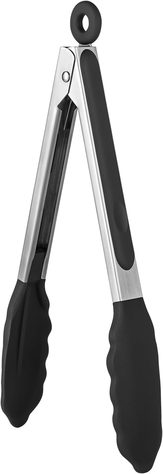 U-Taste Kitchen Tong for Cooking, 600ºF Heat-Resistant Silicone, 9in/Black