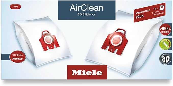 Miele FJM Vacuum Cleaner Bags, Allergy XXL-Pack for Select Canister Vacuums