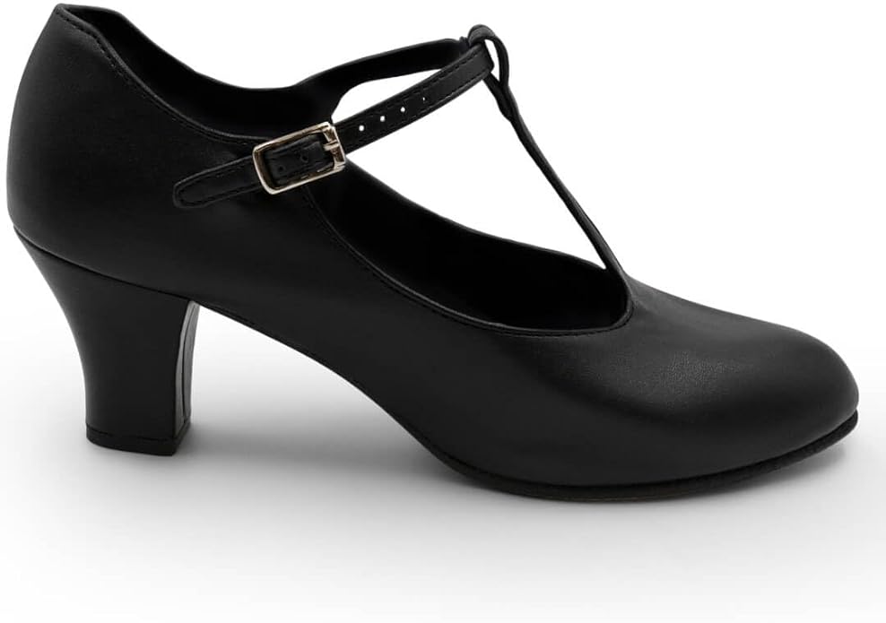 Capezio Jr. Footlight T-Strap Character Shoe, Caramel, 13 M