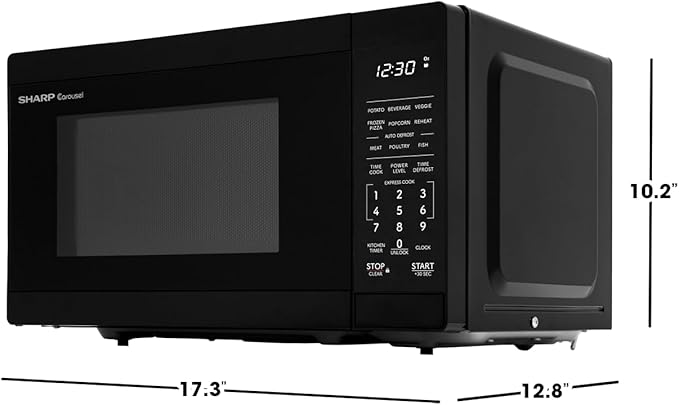 Sharp SMC0760KB 0.7 cu. ft. 700W Black Countertop Microwave Oven