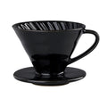 Marirao Pour Over Coffee Maker, Single Cup Coffee Dripper, Manual Porcelain Slow Brewing Accessories for Travel, Camping, Office, Home, Cafe, Coffee Gifts (Black, Large)