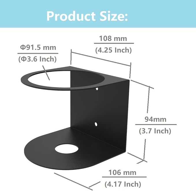 JINGCHENGMEI 1 Spray Bottle Holder, Steel Wall Mount Storage Organizer