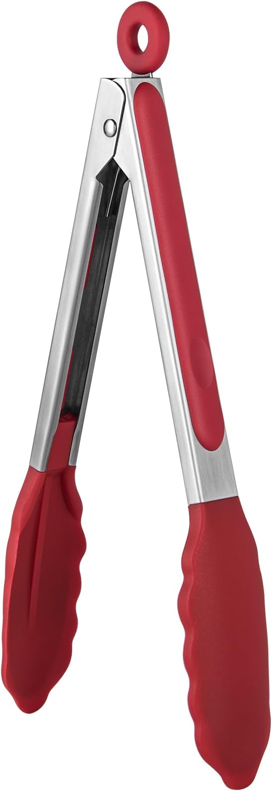 U-Taste Kitchen Tong for Cooking, 600ºF Heat-Resistant Silicone, 9in/Red
