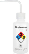 LABINVO Ethyl Alcohol Wash Bottles, 1PC of Vol.500ml (17oz), Narrow Mouth, Self-Venting Safety Wash Bottles, LDPE Material,IN-WBE501
