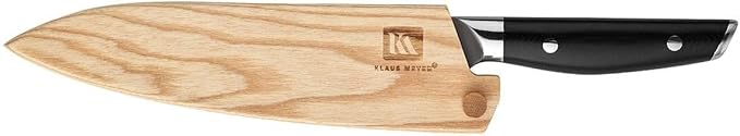 Klaus Meyer Luxor 8 Inch Chef Knife, Damascus Kitchen Knife, VG10 High Carbon Stainless Steel Japanese Chefs Knife