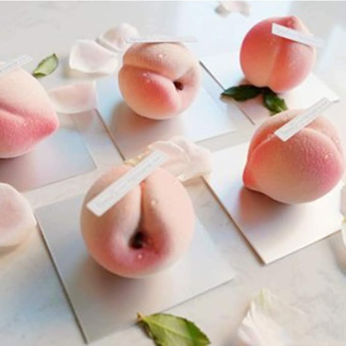 OCPO Kitchen Peach Silicone Mold for Baking Mousse Cake, 8 Cavities