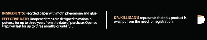 Dr. Killigan's Pantry Moth Traps with Pheromones Prime, 6 Pack, Black