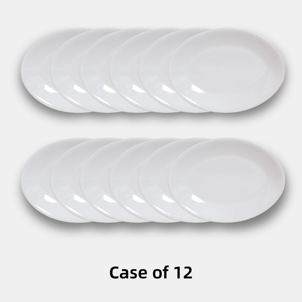 IRESTAURANT PLUS Stoneware Coupe Commercial Grade Dinnerware, Bright White, Oval Platter 11.75" x 8", Case of 12