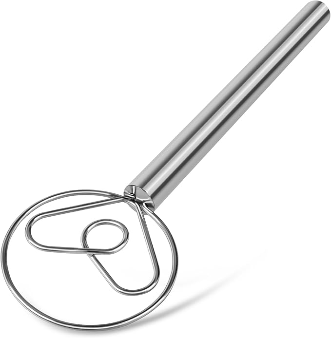 TEEVEA Danish Dough Whisk Stainless Steel for Sourdough Bread