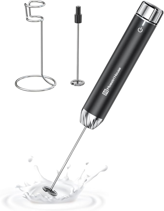 Maestri House LunaFro Max Rechargeable Milk Frother,Stepless Speed Control