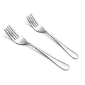 SANTUO Stainless Steel Forks Set, 6PCS 7.3" Salad Forks and 6PCS 6.7" Dessert Forks, Set of 12 Top Food Grade Silverware Forks, Mirror Polished & Dishwasher Safe
