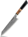 Seido 8.5-Inch VG10 Damascus Kiritsuke Chef Knife, Night Black
