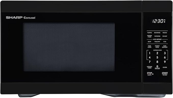 Sharp SMC1161KB 1.1 cu. ft. 1000W Black Countertop Microwave Oven
